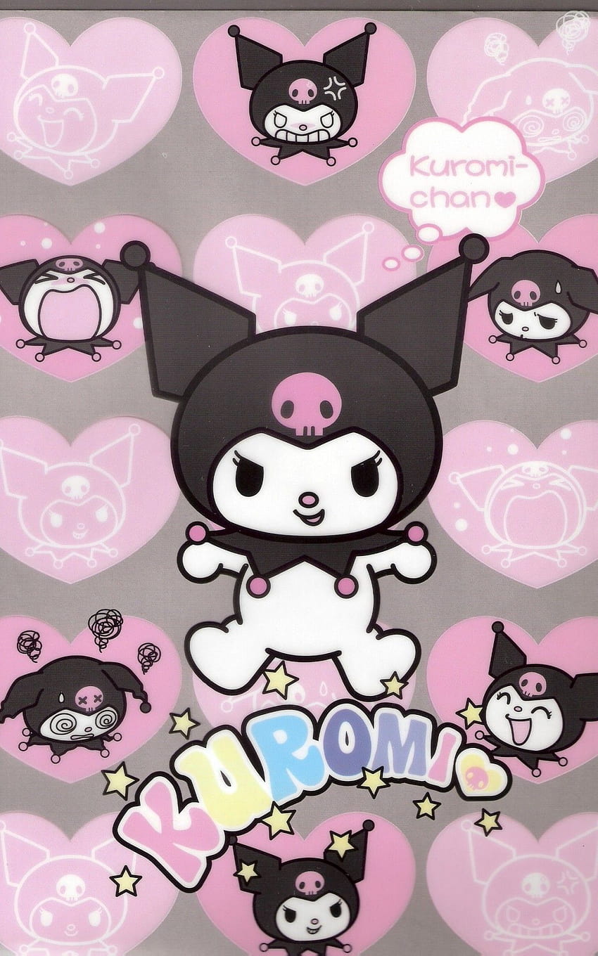 Естетика на Hello Kitty Kuromi, естетика на Hello Kitty HD тапет за телефон