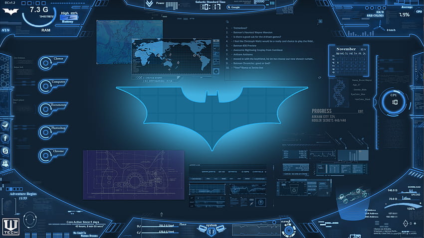 Batkomputer, komputer Batmana Tapeta HD
