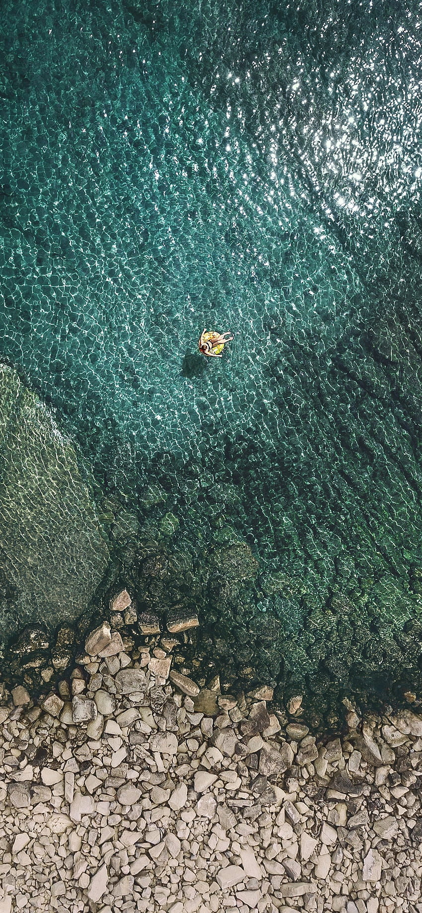 Aerial view , Summer, Seashore, Rocks, Relax, iOS 10, Stock, graphy, iphone 13 summer HD phone wallpaper
