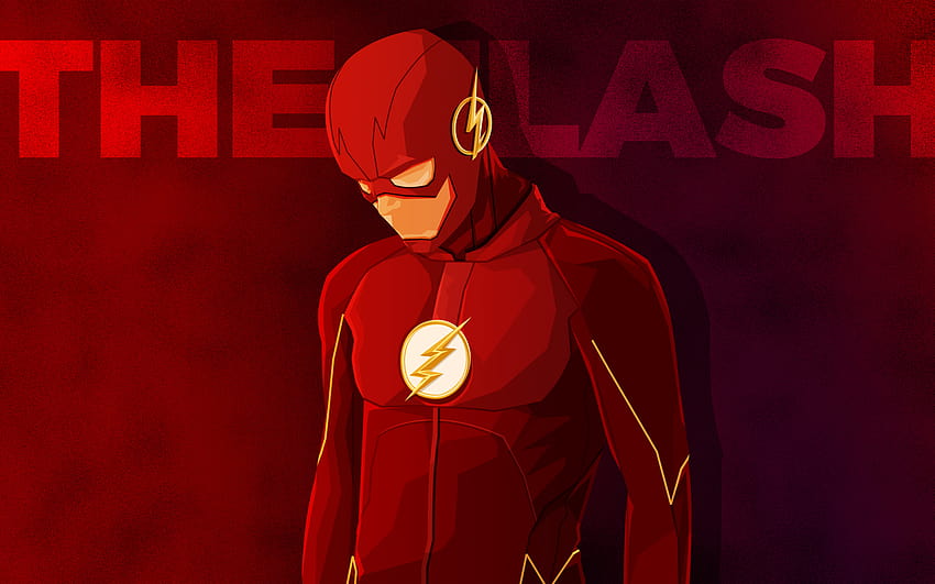 Flash, Minimal, Superheroe, Justice League, The Flash, flash minimalist HD тапет