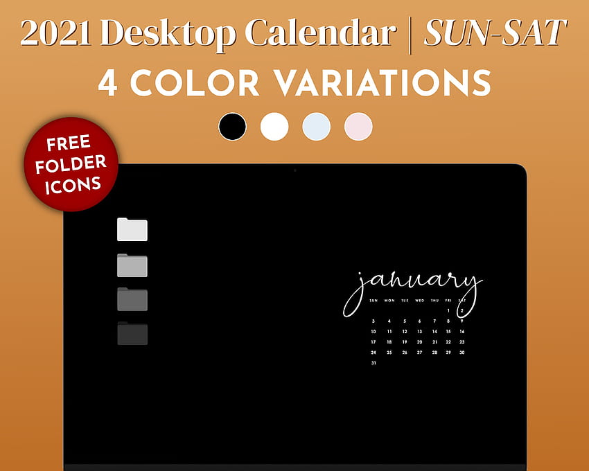 Calendario organizado minimalista 2021 4 fondo de pantalla