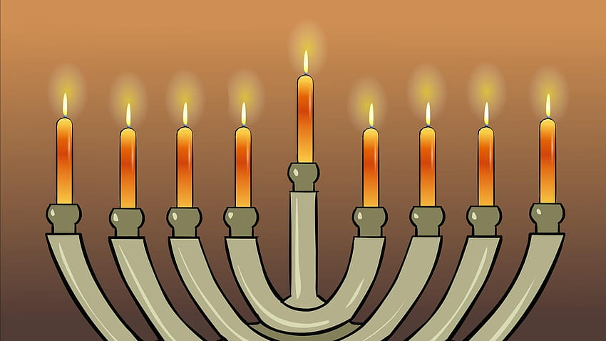 Full hanukkah menorah candle, Backgrounds HD wallpaper