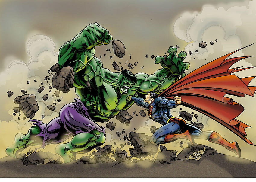 Marvel Comics vs. DC Comics Superman Vs Hulk e, marvel dc comjcs papel de parede HD