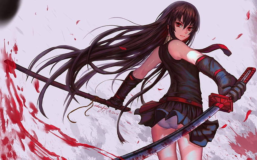Dark retro anime female assassin. - AI Photo Generator - starryai