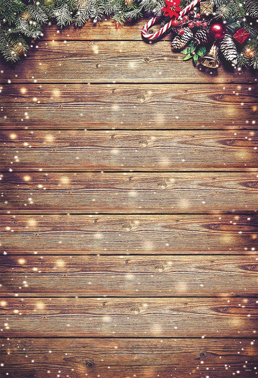 Latar Belakang Natal Dinding Kayu Coklat untuk, dekorasi pintu natal wallpaper ponsel HD