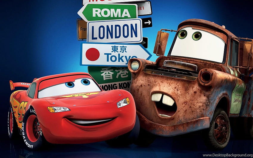 Lightning McQueen Mater Cars Cartoon Backgrounds HD wallpaper | Pxfuel