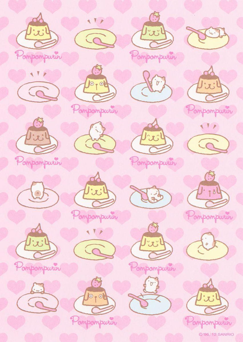 Sanrio pom pom purin and macaron HD phone wallpaper | Pxfuel