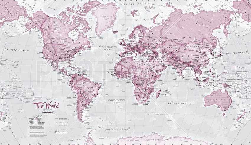 Pink World Map, world atlas computer HD wallpaper