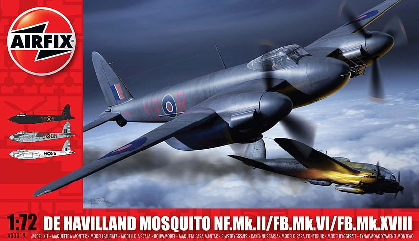 Airfix A03019 De Havilland Mosquito MkII/VI/XVIII 1:72 Sfondo HD