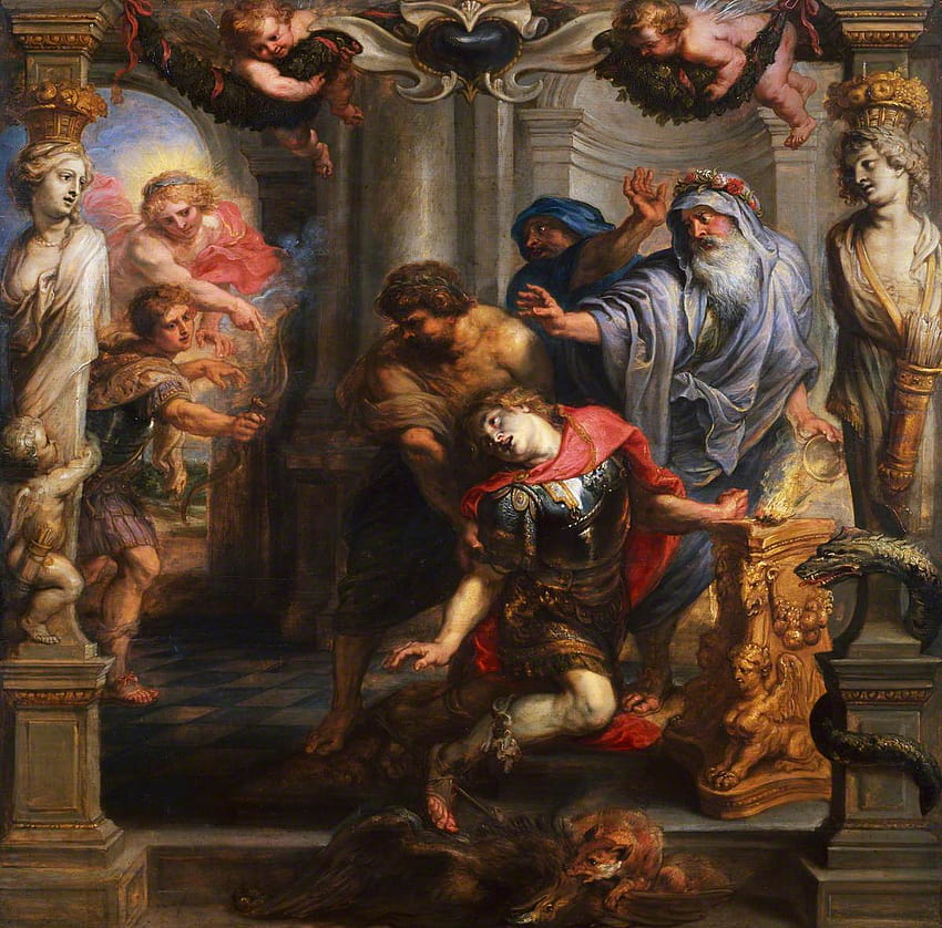 Śmierć Achillesa, Peter Paul Rubens Tapeta HD