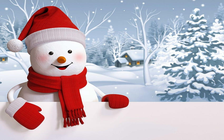 Frosty le bonhomme de neige ·①, Noël givré Fond d'écran HD