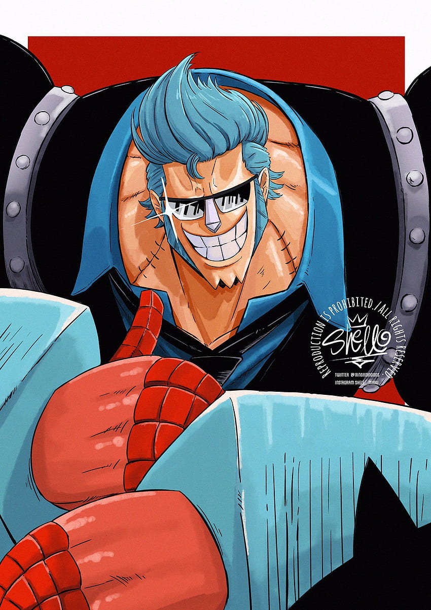 Franky One Piece Red Anime Wallpaper 4k Ultra HD ID10685