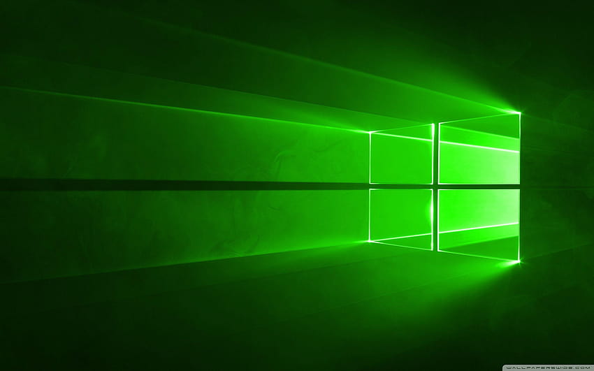 Windows 10 Green ❤ dla • Wide & Ultra, neonowa zieleń Tapeta HD