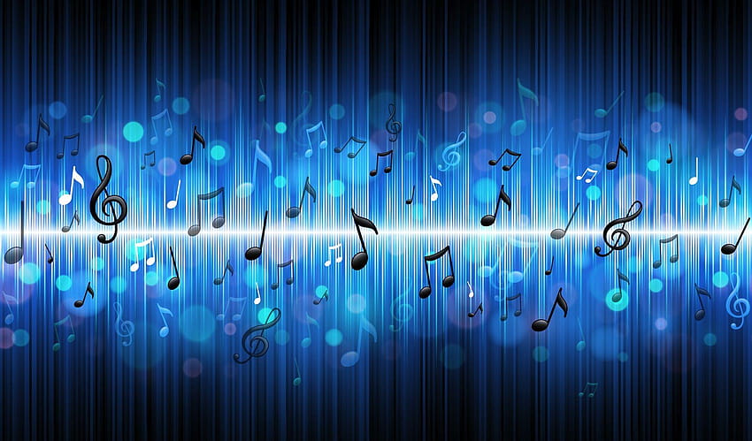 Blue Music Notes , rhythm and blues HD wallpaper