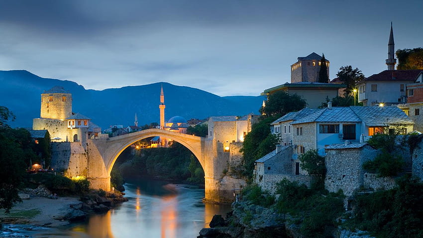 Stari Most, Mostar Bosna Hersek HD duvar kağıdı