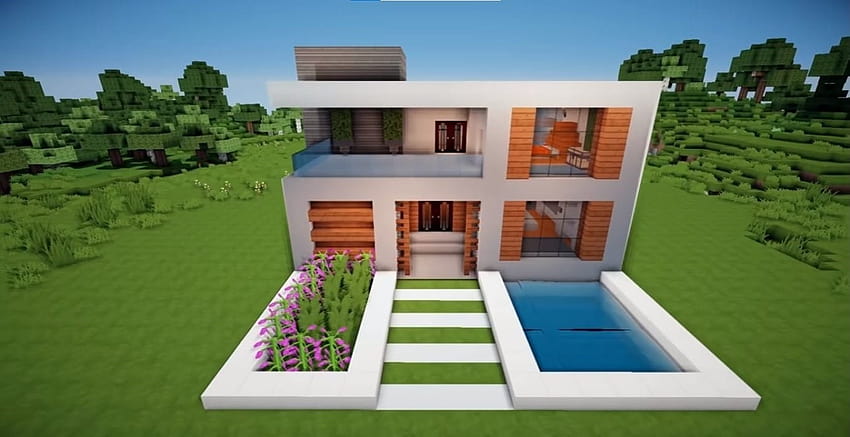 Top 6 Minecraft Modern House Ideas HD wallpaper