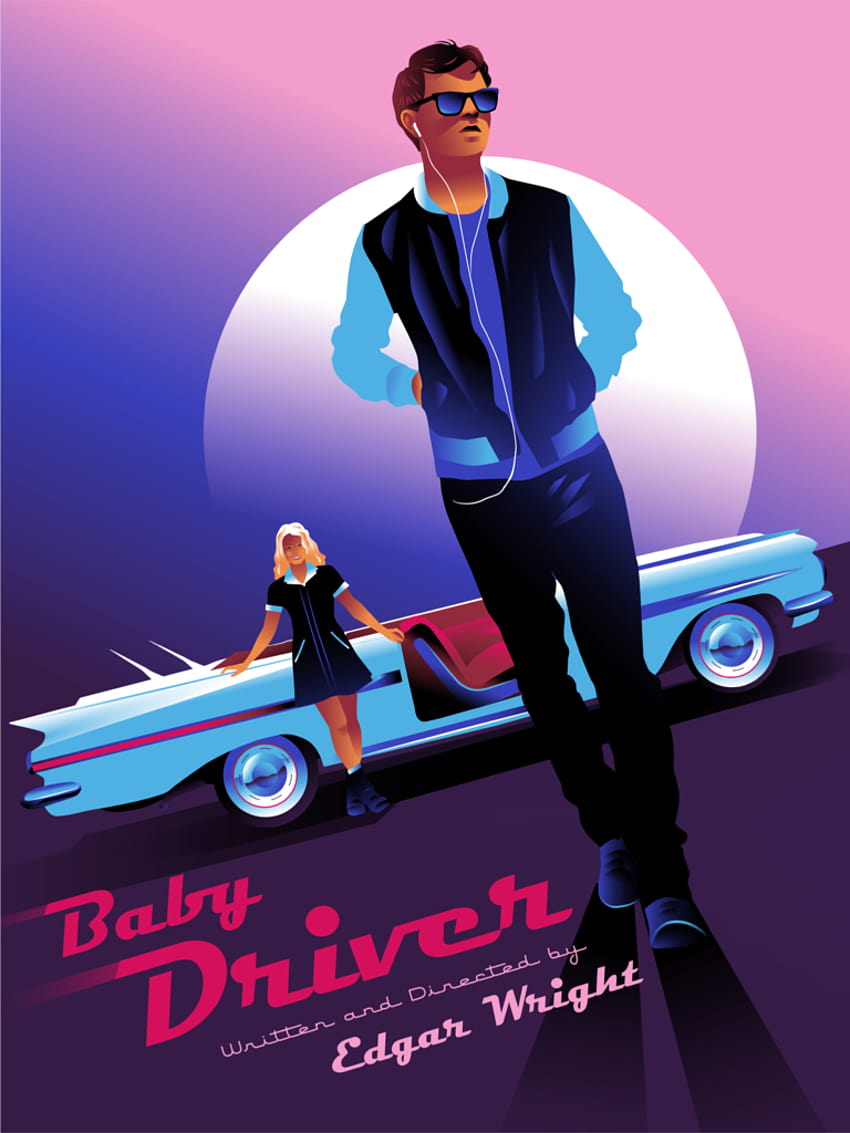 Nasza najnowsza współpraca z Sony Home Entertainment świętuje „Baby Driver” Edgara Wrighta – MEOKCA x Poster Posse Tapeta na telefon HD