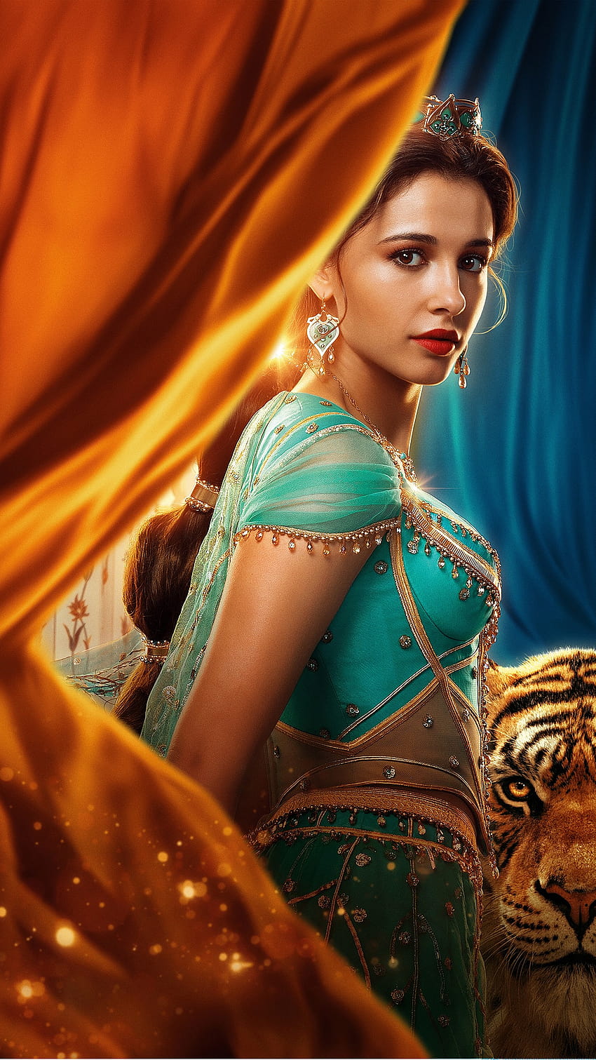 Naomi Scott jako Księżniczka Jasmine w Aladyn 2019, Naomi Scott 2019 Tapeta na telefon HD