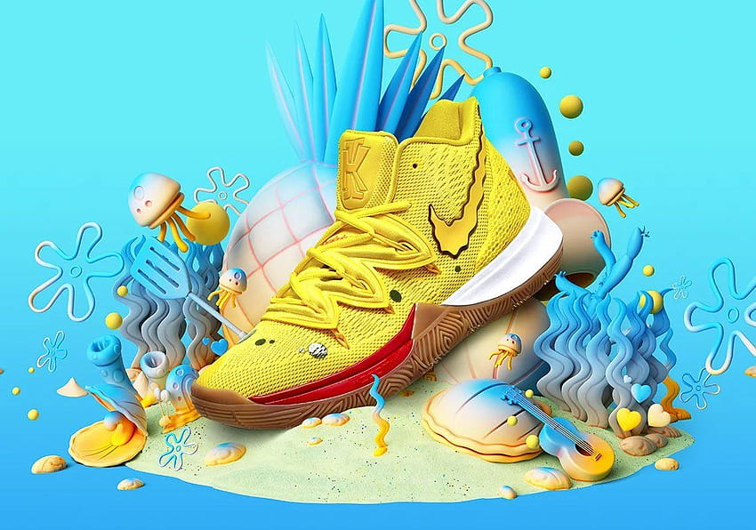 Kyrie Irving Shoes, yellow shoes HD wallpaper