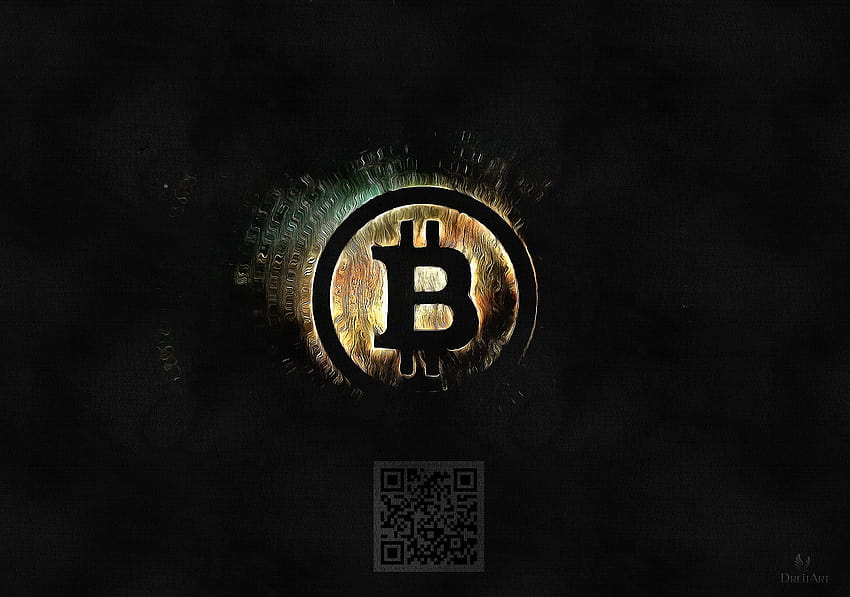 Bitcoin,dreitart,btc,kripto,kripto para birimi,soyut, bitcoin para sanatı HD duvar kağıdı