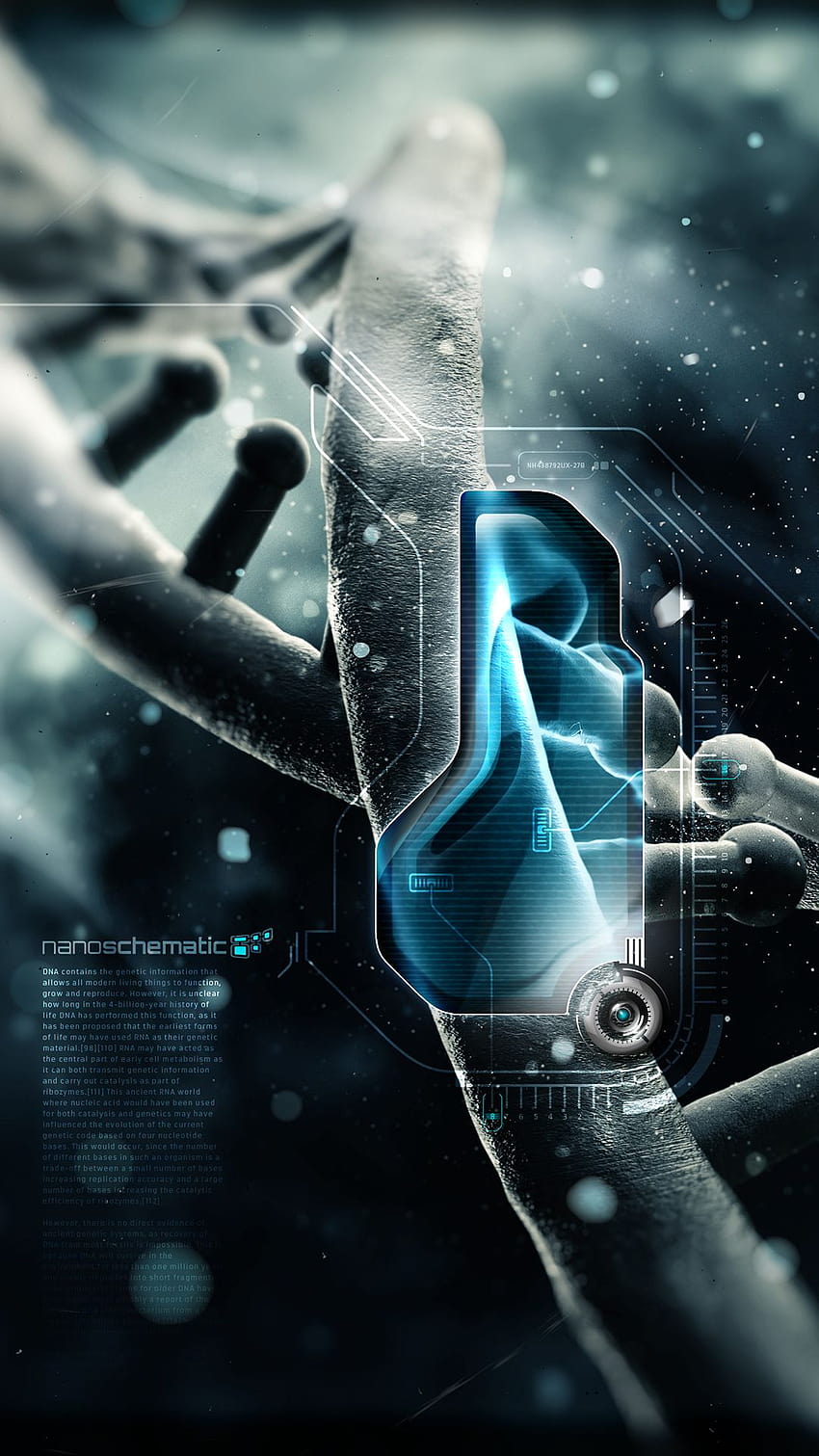 3D Nano DNA iPhone HD telefon duvar kağıdı