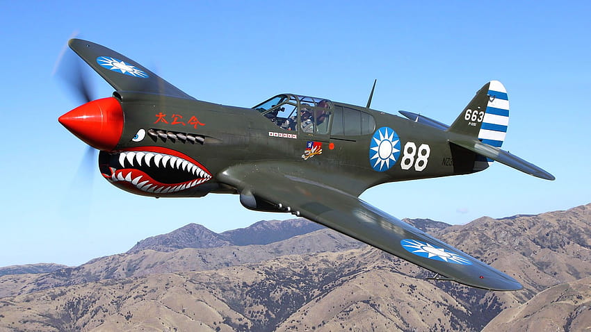 เครื่องบินทหารสงครามโลกครั้งที่สอง Warbird Curtiss P40 เครื่องบินไอพ่นอเมริกัน วอลล์เปเปอร์ HD