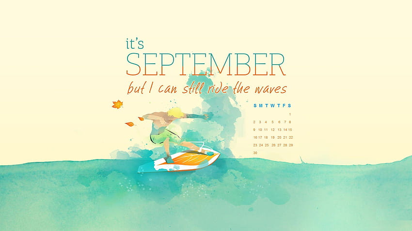 Watercolor September 2018 Calendar HD wallpaper