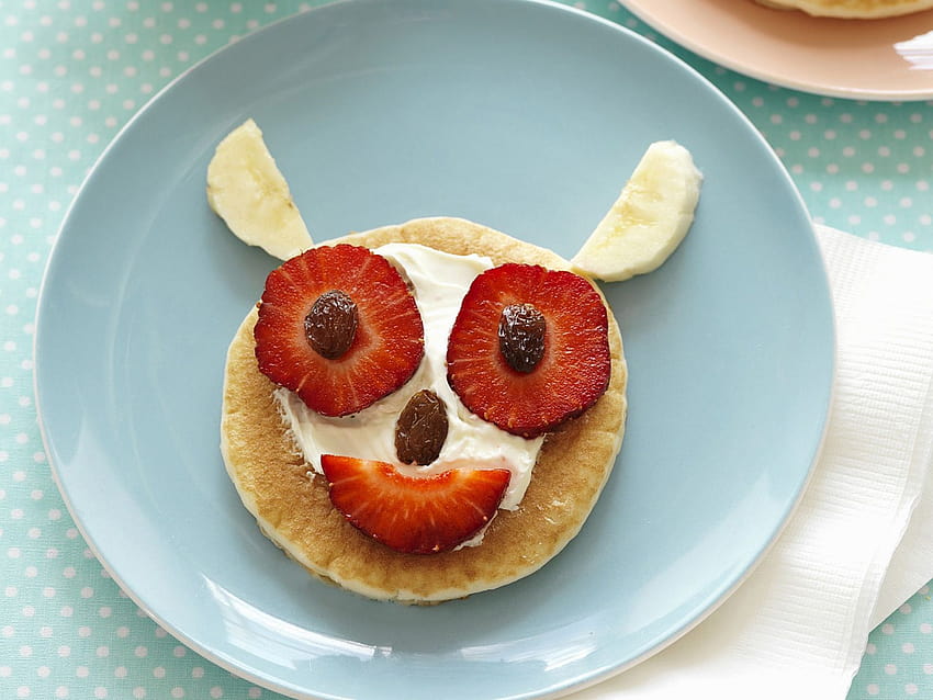 Funny Fruit Pancakes recipe HD wallpaper