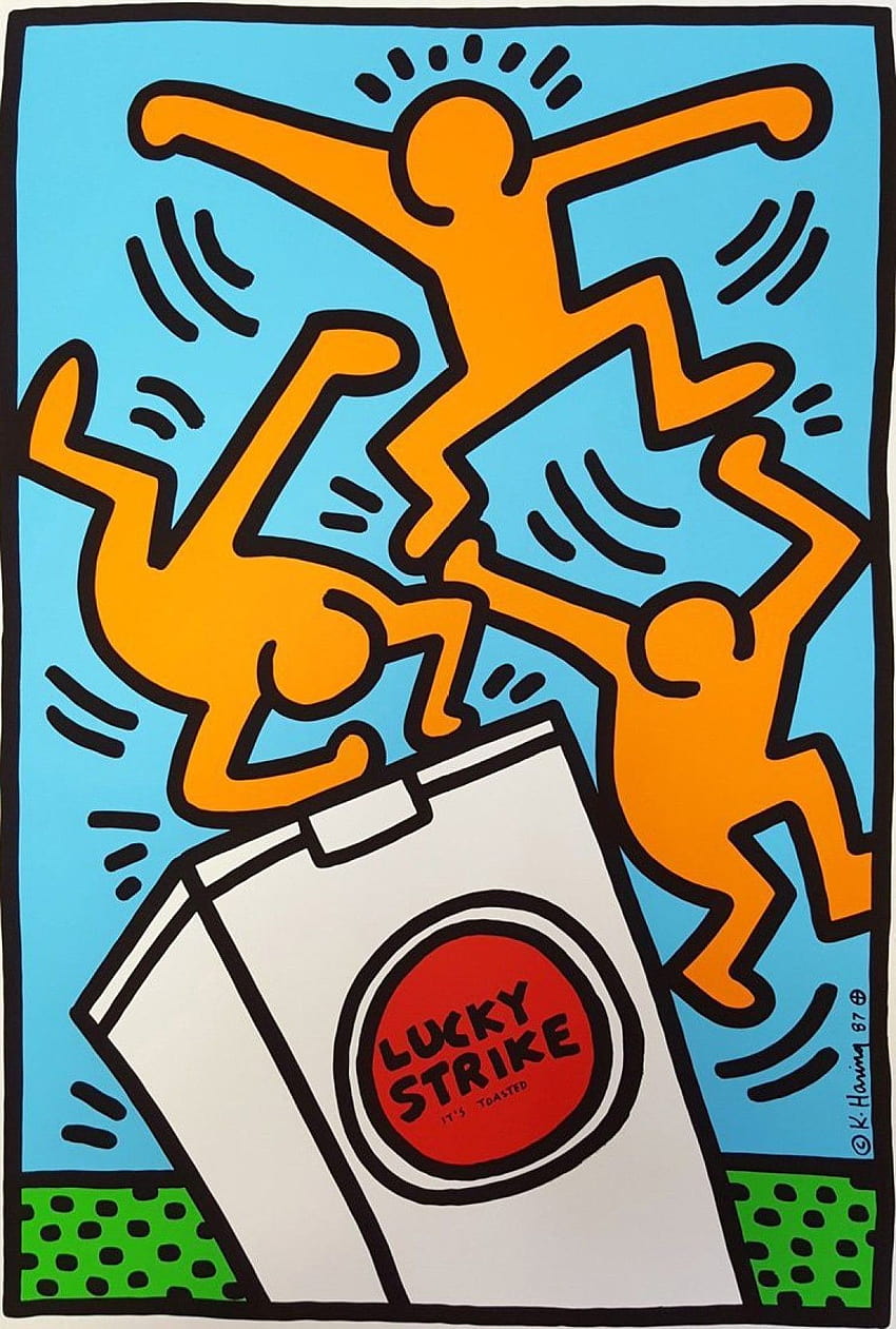 Keith Haring โพสต์โดย Christopher Simpson โชคดี วอลล์เปเปอร์โทรศัพท์ HD