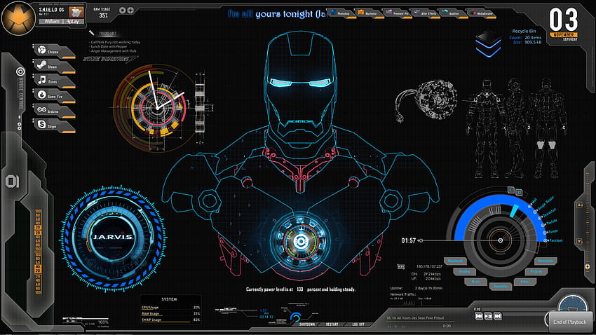 Jarvis Iron Man Computer Good Pix Gallery HD wallpaper