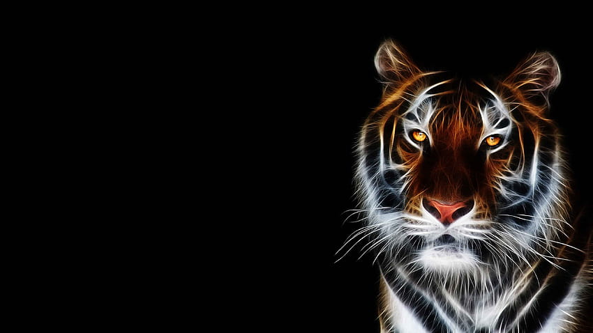 Tygrys 3D 22783, panoramiczne tygrysy 3D Tapeta HD