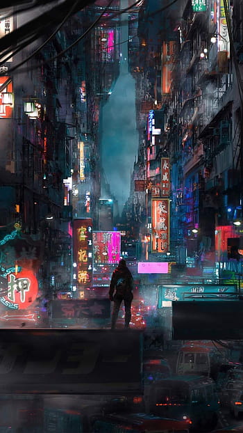 Wallpaper futuristic, cyberpunk, future world, 4K, Art #20478