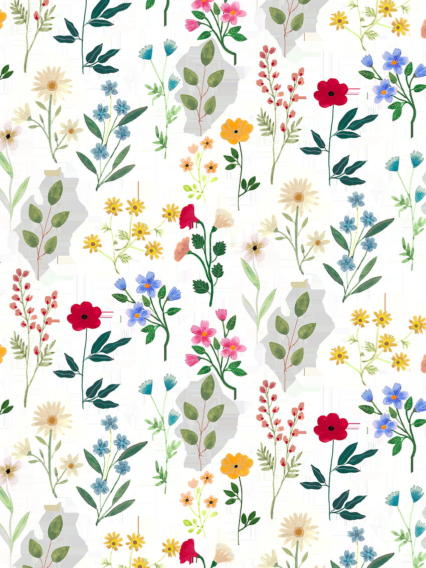 Flower Drawing, spring draw HD phone wallpaper