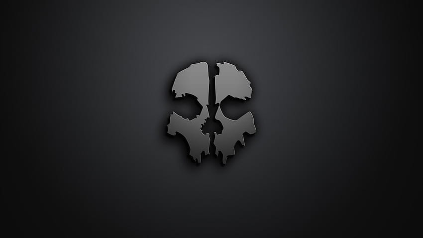 skulls, artwork, minimalism, gray background, Call of Duty, retro ps4 HD wallpaper