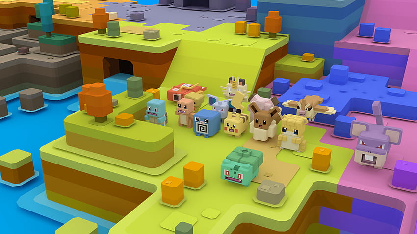 colorful rendered from ripped Pokémon Quest assets, pokemon HD wallpaper