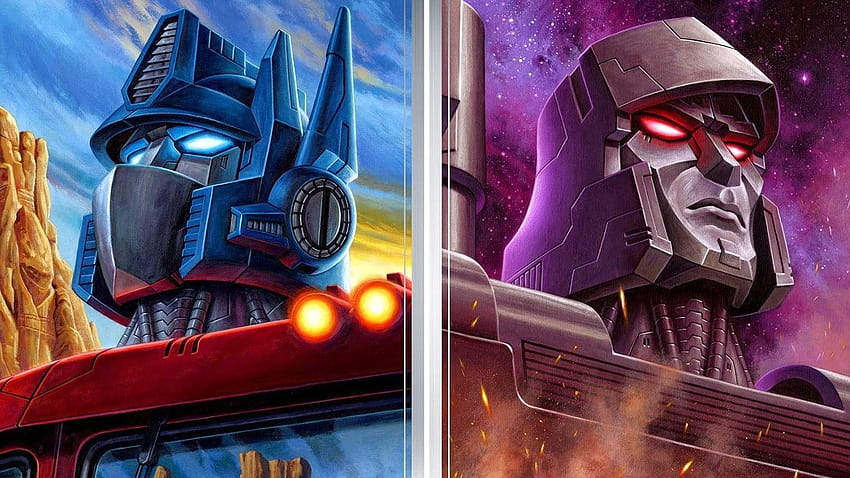 Two Optimus Prime and Megatron digital , Optimus, optimus prime vs megatron HD wallpaper