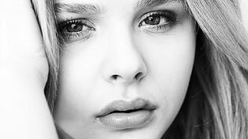 Monochrome Chloe Grace Moretz Wallpaper 63221 1920x1080px