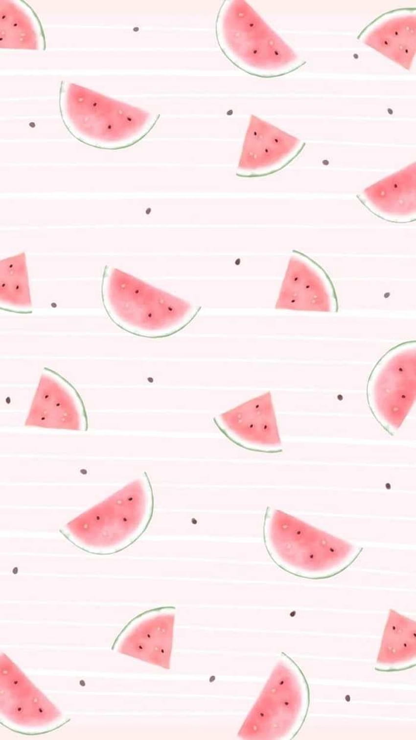 Cute kawaii anthropomorphic cartoon watermelon seamless pattern with a  wavy background Great for Spring or Summer fabric scrapbooking  giftwrap wallpaper product design product design Vector 6398114 Vector  Art at Vecteezy
