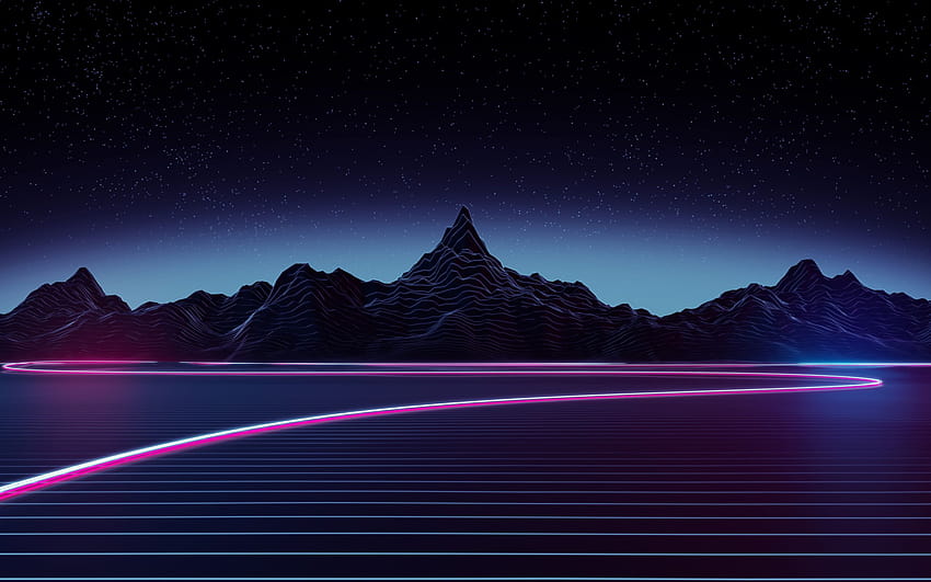 Of Artistic, Retro Wave, Mountains backgrounds &, retro mountains HD ...