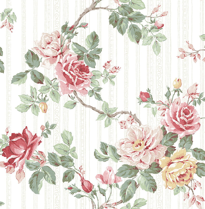 Springtime Trail in Classic Rose from the Spring Garden Coll – BURKE DECOR HD phone wallpaper