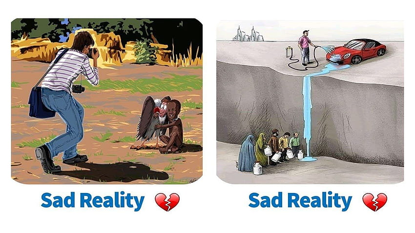triste realtà del mondo di oggi Sfondo HD