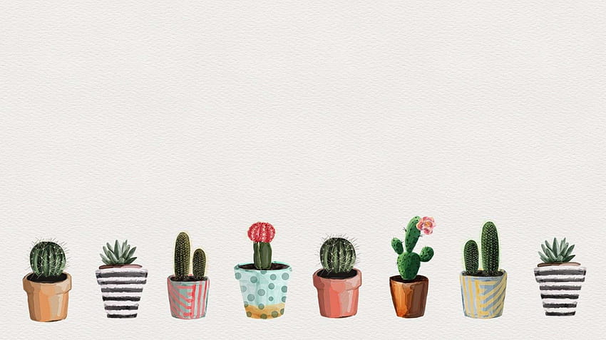 Laptop Cactus, kawaii cactus HD wallpaper