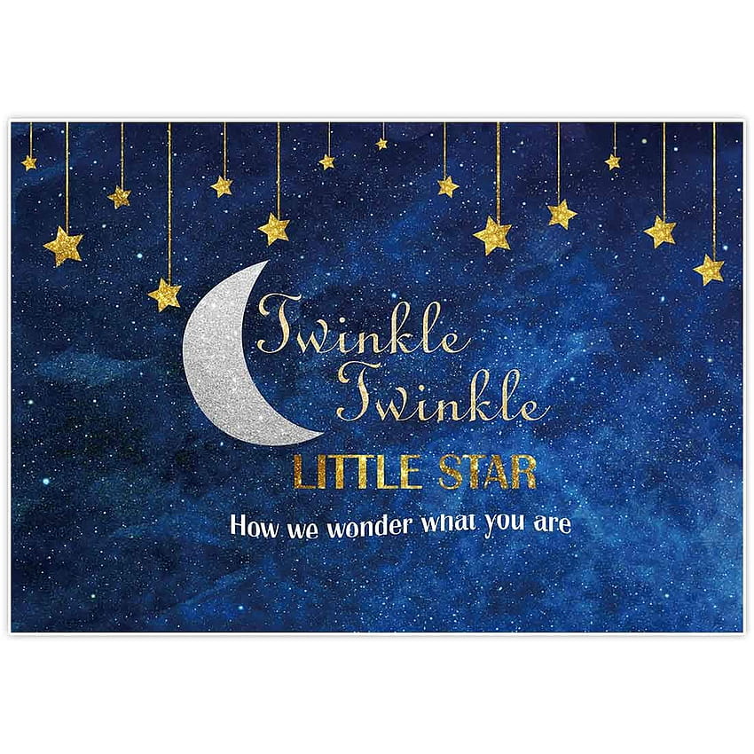 Allenjoy - de gráfico de 7 x 5 pies Twinkle Twinkle Little Star Gold Glitter Birtay Party Supplies Banner Newborn Gender Reveal Decoraciones Props Booth Baby Shower call fondo de pantalla del teléfono