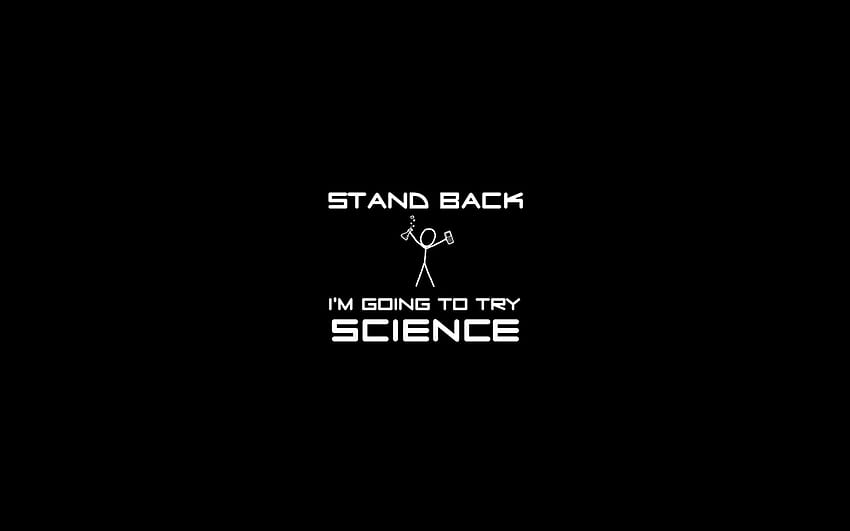 Czarne tła śmieszne minimalistyczne figurki naukowe, fajny stickman Tapeta HD