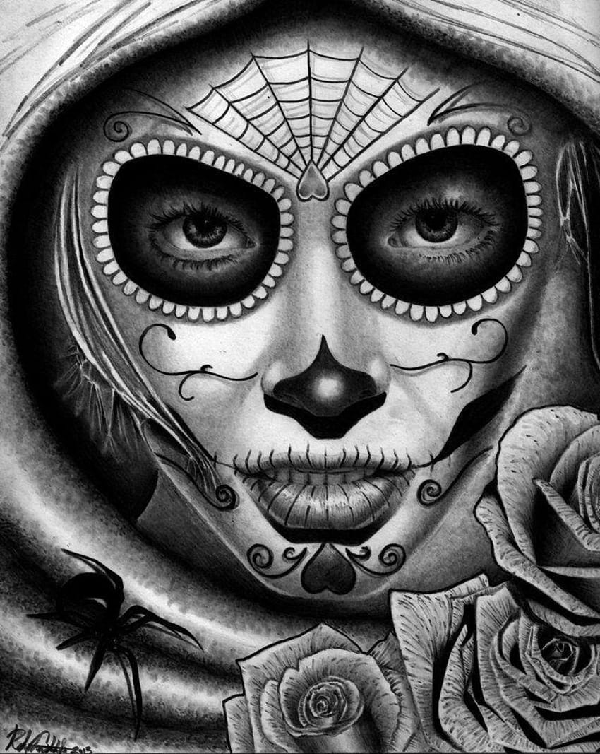 Day Of The Dead Drawings Pencil HD phone wallpaper | Pxfuel