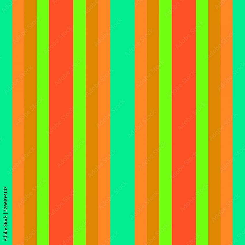 linie pionowe tła średnio wiosenna zieleń, zieleń trawnika i ciemnopomarańczowe kolory. Element wzoru tła z paskami, papier do pakowania, projektowanie mody lub witryna sieci Web Ilustracja, pomarańczowo-zielony streszczenie wiosna Tapeta na telefon HD