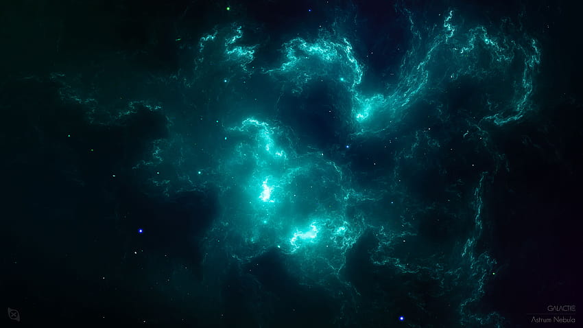 Nebulosa, Teal, Turquesa, , Espaço papel de parede HD