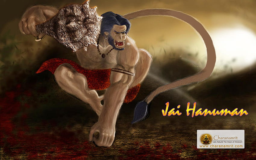 Wściekły Hanuman Uzyskaj Com, Lord Ravana pełny Tapeta HD