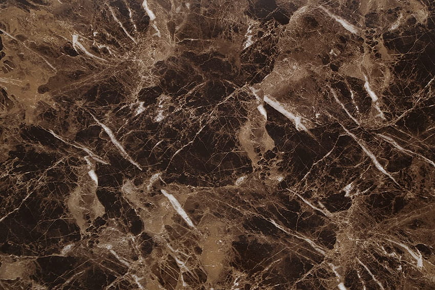 Autoadhesivo con efecto de mármol y aspecto de granito marrón, acabado de alto brillo, 61 cm x 2 m, mármol marrón fondo de pantalla