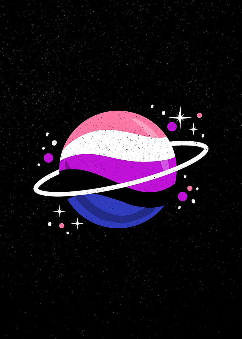Genderfluid Pride Planet' Poster by queerappear HD phone wallpaper